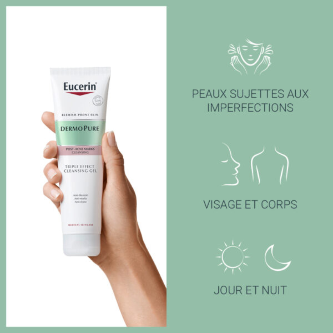 Eucerin Dermopure Gel Nettoyant Triple Action – parapharmacie en ligne Tunisie – livraison rapide