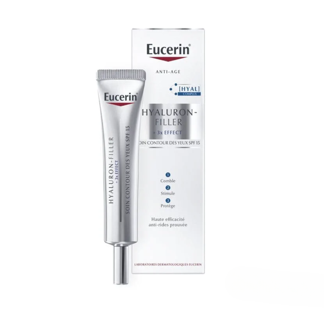 Eucerin Hyaluron-Filler 3x Effect Contour Yeux SPF15 – anti-rides, anti-poches – Tunisie