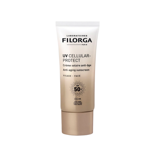 FILORGA UV Cellular Protect Visage SPF50+ Tunisie – crème solaire anti-âge visage, soin haute protection UVA/UVB et antioxydant, cosmétique française haut de gamme FILORGA, parapharmacie en ligne Tunisie Lac 2, produits solaires FILORGA originaux pas cher Tunisie, acheter FILORGA UV Cellular Protect SPF50+ en Tunisie sur laparadulac.com