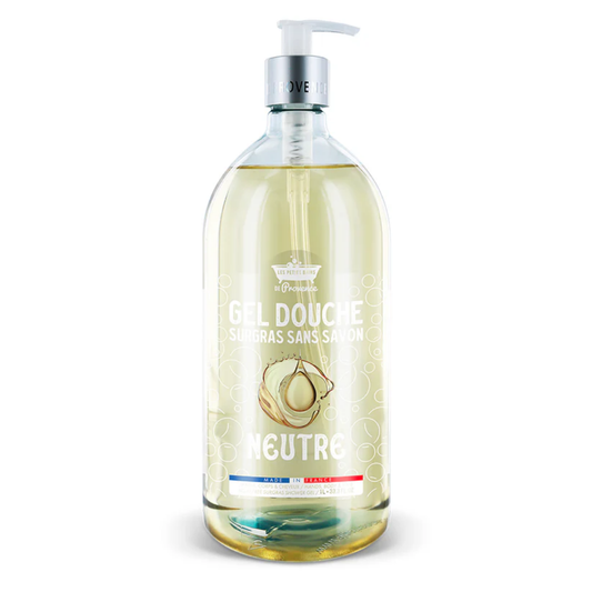 Gel douche neutre Les Petits Bains de Provence 1L – soin hypoallergénique pour corps et cheveux