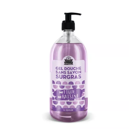Gel douche surgras Les Petits Bains de Provence Figue & Raisin 1 L sur laparadulac.com, parapharmacie Tunisie, gel lavant parfumé à Tunis.