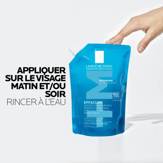 LA ROCHE POSAY EFFACLAR Gel Moussant Nettoyant Eco-Recharge Tunisie original authentique - parapharmacie en ligne La Para Du Lac