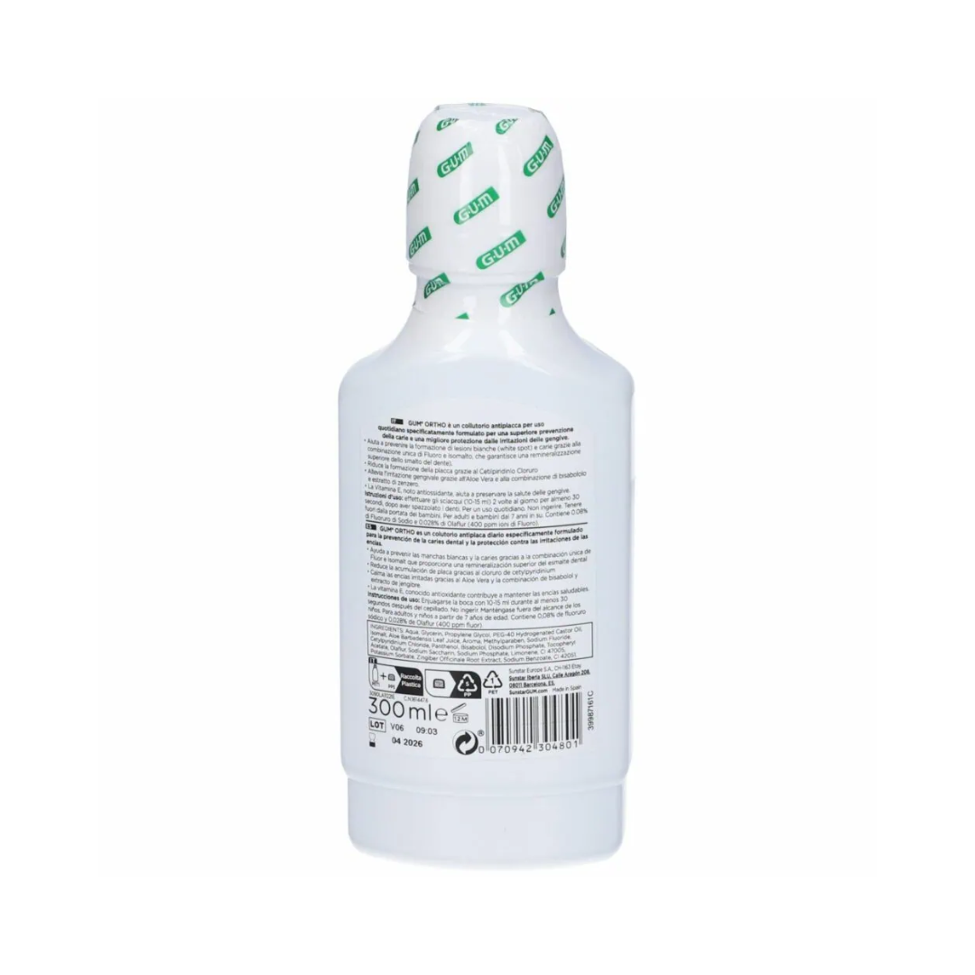 Image du bain de bouche GUM Ortho, soin complet orthodontique en vente sur laparadulac.com, parapharmacie Tunisie en ligne