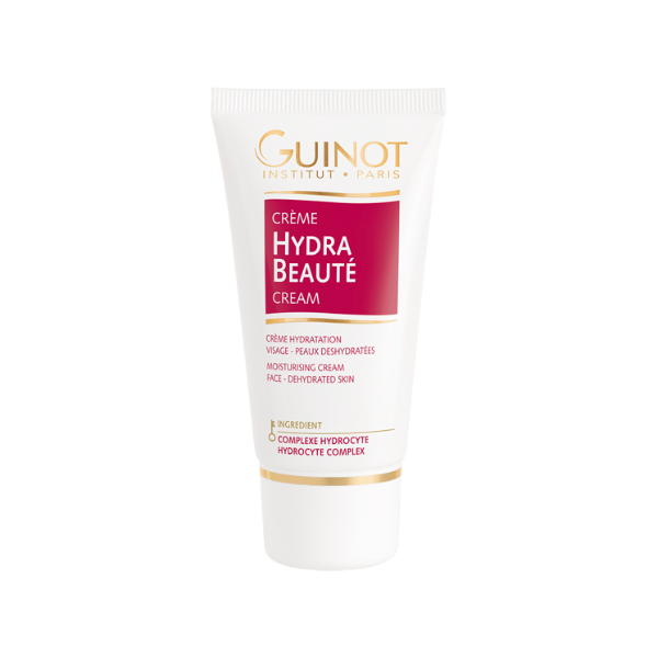 GUINOT Crème Hydra Beauté – crème hydratante visage, soin peau sèche et déshydratée, cosmétique française Guinot, parapharmacie en ligne Tunisie, produits de beauté hydratants et anti-âge, soins visage professionnels, acheter Guinot Tunisie sur laparadulac.com