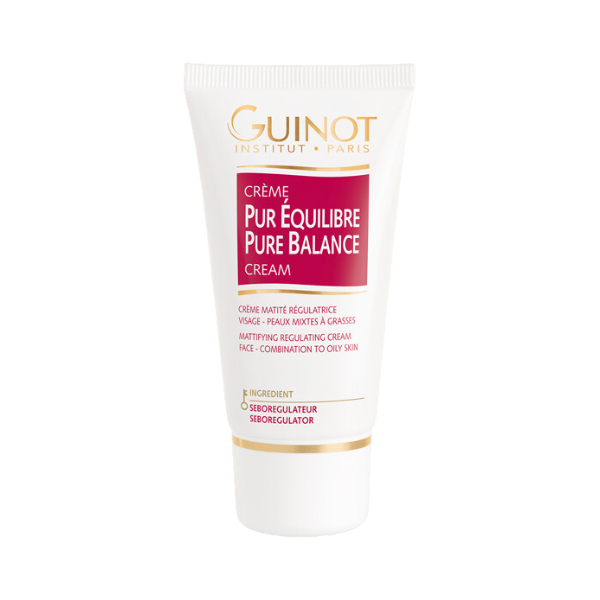 GUINOT Crème Pur Équilibre – crème visage matifiante et rééquilibrante, soin anti-imperfections pour peau mixte à grasse, cosmétique française Guinot, parapharmacie en ligne Tunisie, produits de beauté purifiants et hydratants, soins visage professionnels, acheter Guinot Tunisie sur laparadulac.com