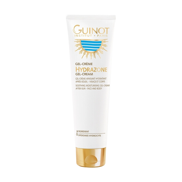GUINOT Gel-Crème Hydrazone Après-Soleil – soin apaisant et hydratant après-soleil visage et corps, gel-crème réparateur et rafraîchissant, cosmétique française Guinot, parapharmacie en ligne Tunisie, produits solaires hydratants et anti-âge, soins peau professionnels, acheter Guinot Tunisie sur laparadulac.com