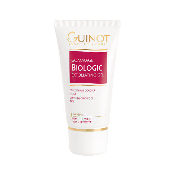 GUINOT Gommage Biologic Gel – gommage visage exfoliant biologique, soin purifiant et rénovateur peau, cosmétique française Guinot, parapharmacie en ligne Tunisie, produits de beauté exfoliants et anti-âge, soins visage professionnels, acheter Guinot Tunisie sur laparadulac.com