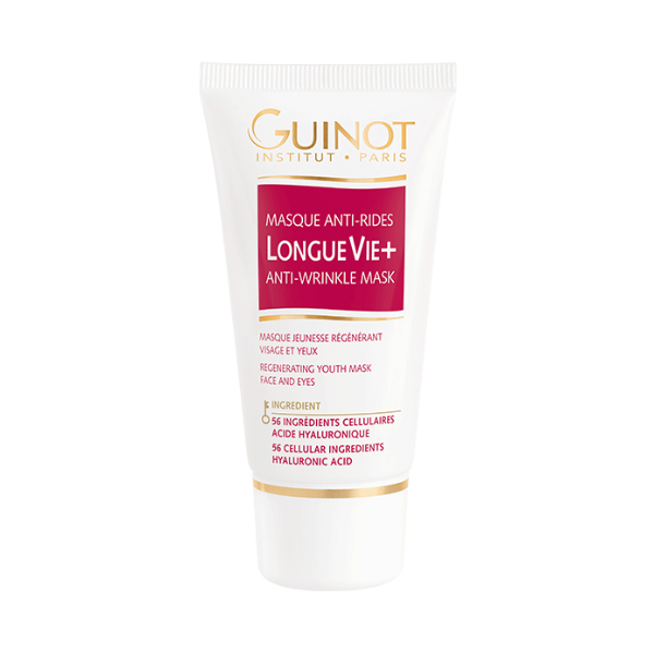 "GUINOT Masque Anti-Rides Longue Vie+ – crème et soin anti-âge visage professionnel, cosmétique française haut de gamme, parapharmacie en ligne Tunisie, produits de beauté, soins visage et corps, hydratant, anti-rides, éclaircissant, acheter en Tunisie sur laparadulac.com"
