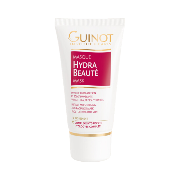 GUINOT Masque Hydra Beauté – masque visage hydratant intensif, soin repulpant et nourrissant peau sèche et déshydratée, cosmétique française Guinot, parapharmacie en ligne Tunisie, produits de beauté hydratants et anti-âge, soins visage professionnels, acheter Guinot Tunisie sur laparadulac.com