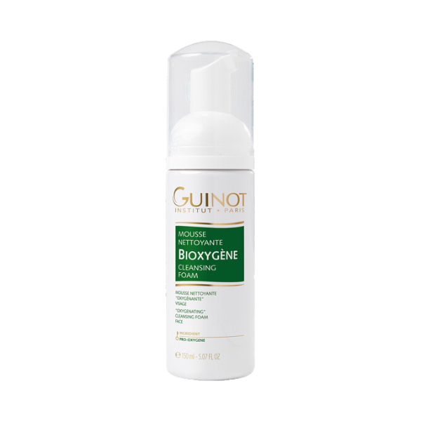GUINOT Mousse Bioxygène – mousse nettoyante visage oxygénante, soin purifiant et hydratant, cosmétique française Guinot, parapharmacie en ligne Tunisie, produits de beauté anti-pollution et anti-âge, soins visage professionnels, acheter Guinot Tunisie sur laparadulac.com
