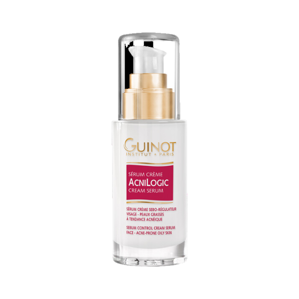 GUINOT Sérum AcniLogic – sérum visage anti-imperfections et anti-acné, soin purifiant et rééquilibrant peau grasse, cosmétique française Guinot, parapharmacie en ligne Tunisie, produits de beauté anti-boutons et sébo-régulateurs, soins visage professionnels, acheter Guinot Tunisie sur laparadulac.com