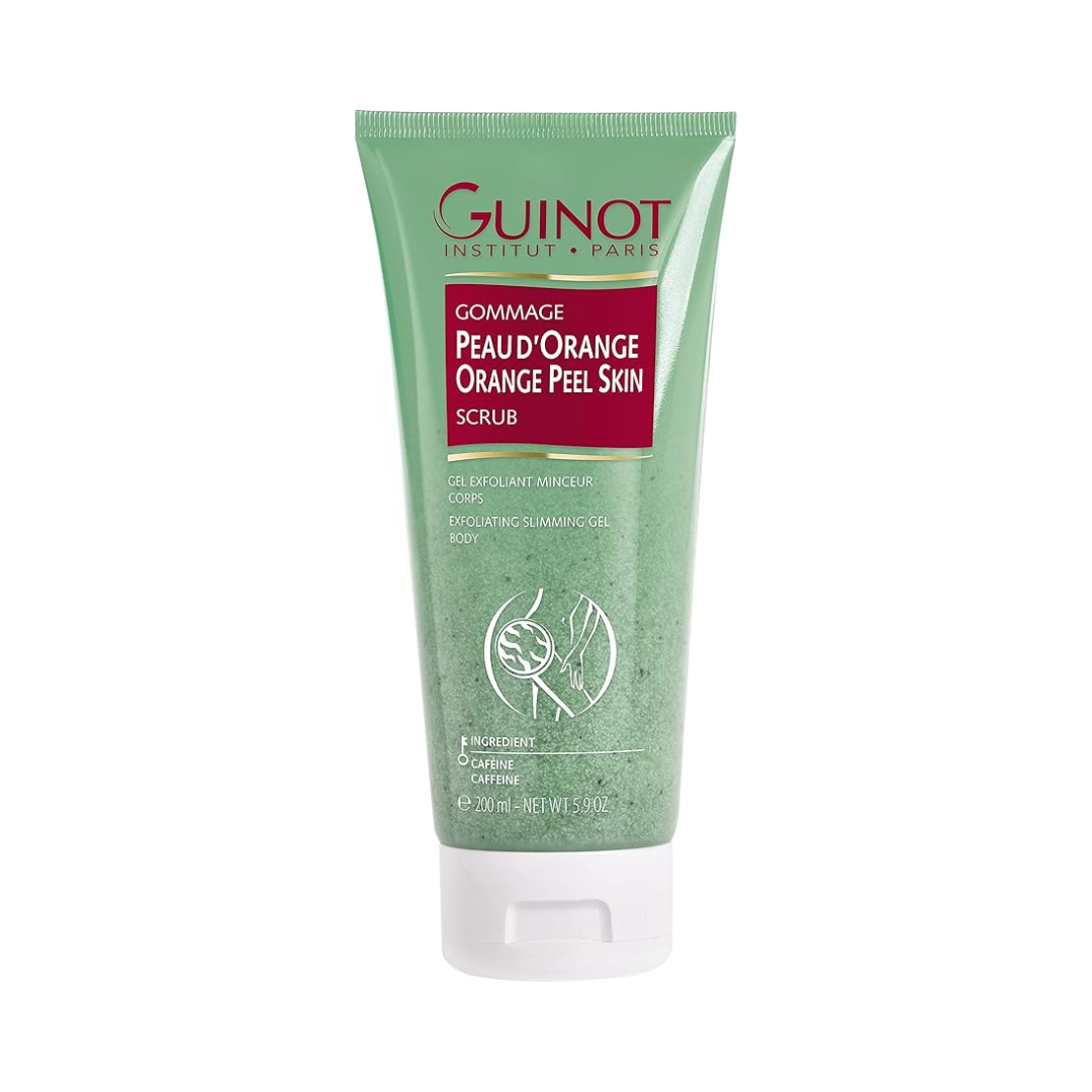 GUINOT Gommage Peau d’Orange – gommage corps anti-cellulite et lissant, soin exfoliant et raffermissant peau, cosmétique française Guinot, parapharmacie en ligne Tunisie, produits minceur et beauté corps, soins professionnels, acheter Guinot Tunisie sur laparadulac.com