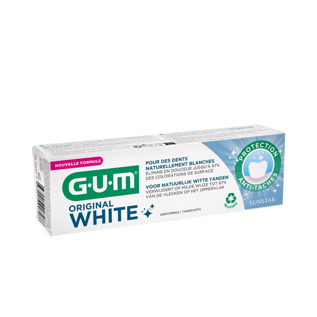 GUM Original White blancheur naturelle dents parapharmacie Tunisie laparadulac.com