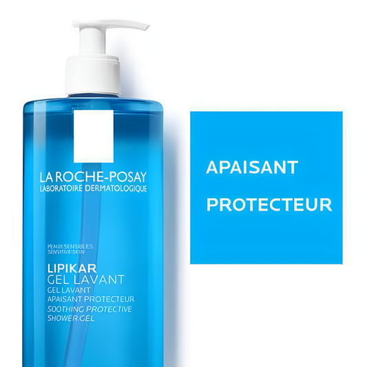 Flacon Lipikar Gel Lavant La Roche-Posay – nettoyant quotidien bébé/enfant/adulte, haute tolérance, respecte la barrière cutanée, achat en ligne Tunisie sur laparadulac.com, qualité garantie.