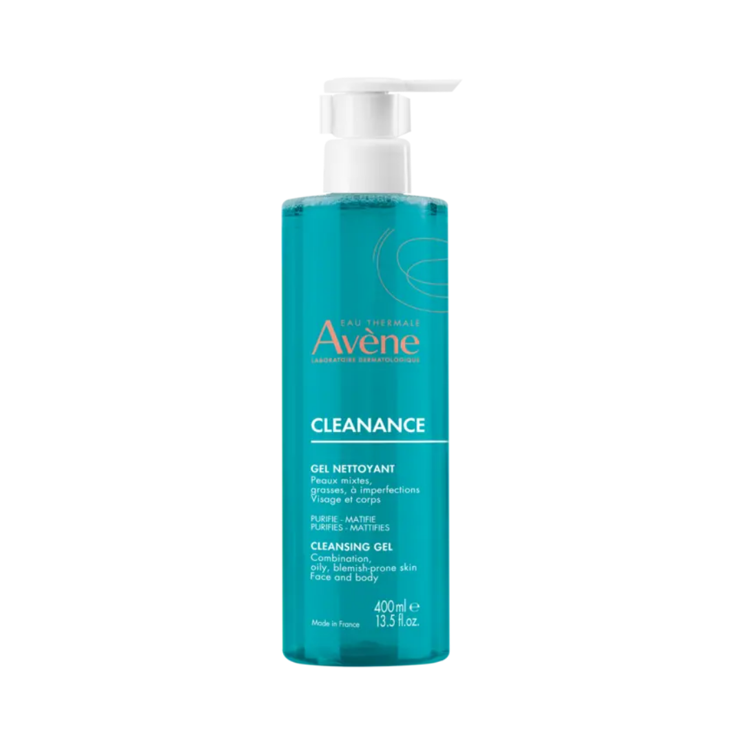 “Cleanance Gel Nettoyant Avène – peau acnéique ou grasse – routine visage & corps – parapharmacie Tunisie – disponible sur laparadulac.com”