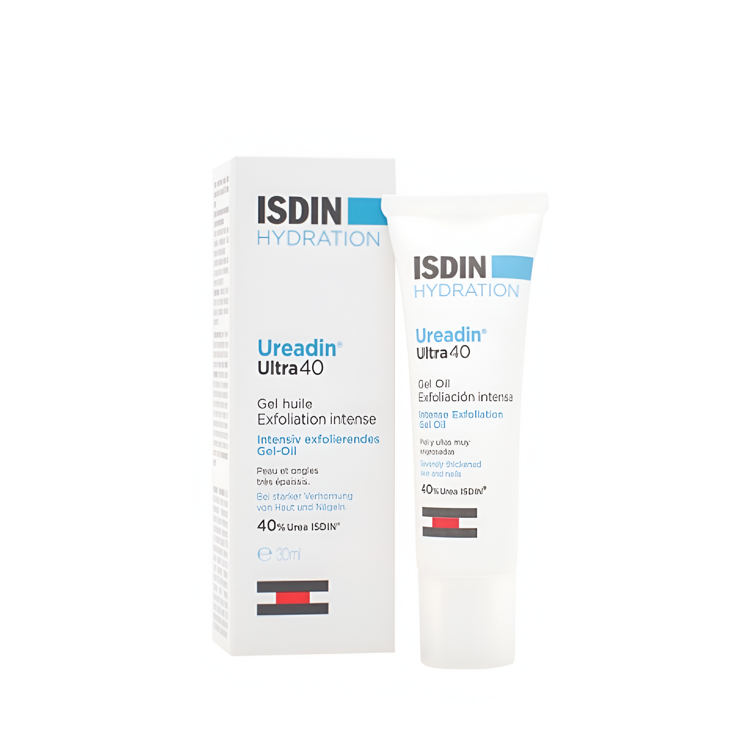 ISDIN UREADIN Ultra 40 Gel-Huile Exfoliant 30 ml – Soin pied et ongles épais. Laparadulac Parapharmacie Tunisie. Disponible sur laparadulac.com