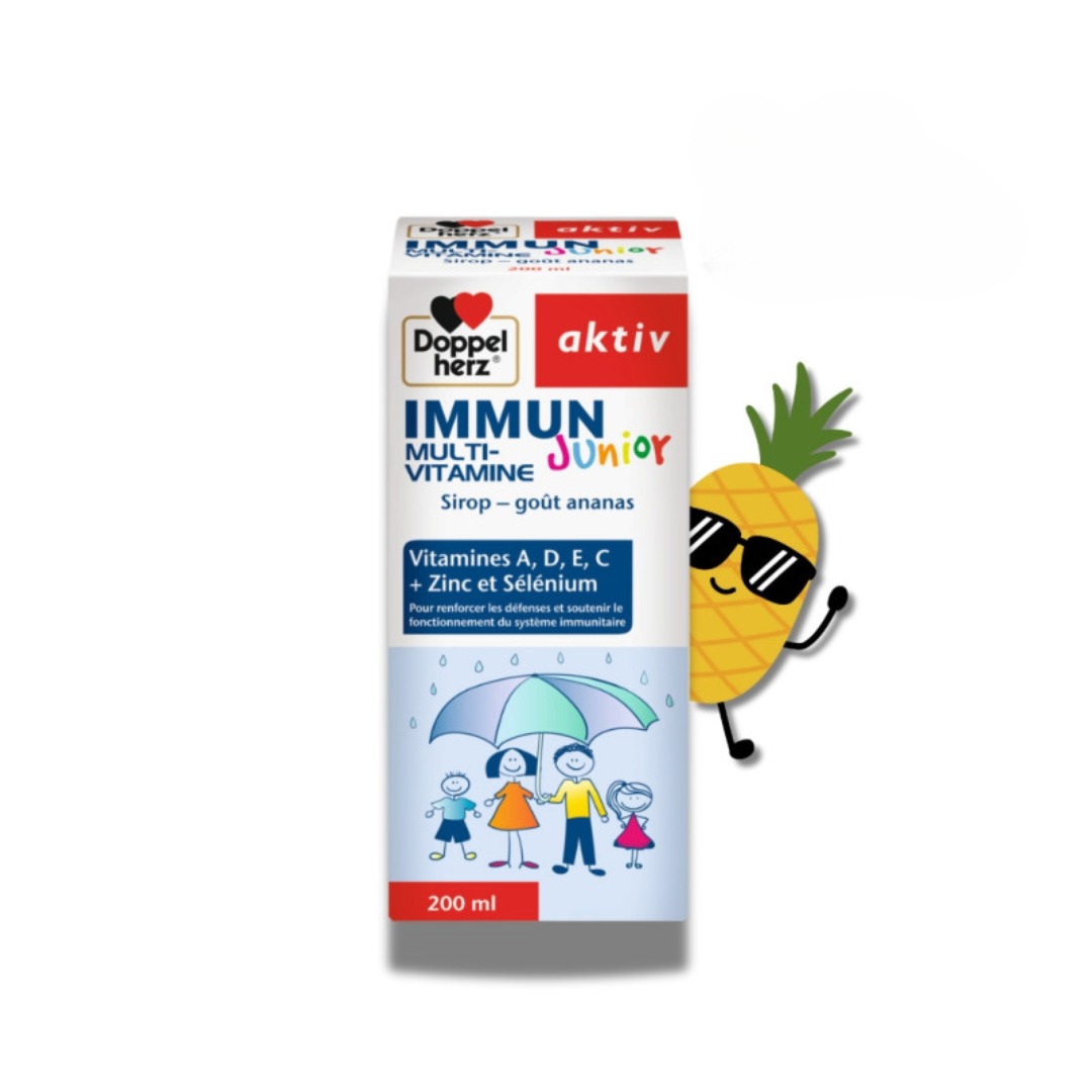Sirop immunité enfant AKTIV Immun Junior en vente sur laparadulac.com | Parapharmacie Tunisie | Vitamines & zinc pour renforcer les défenses