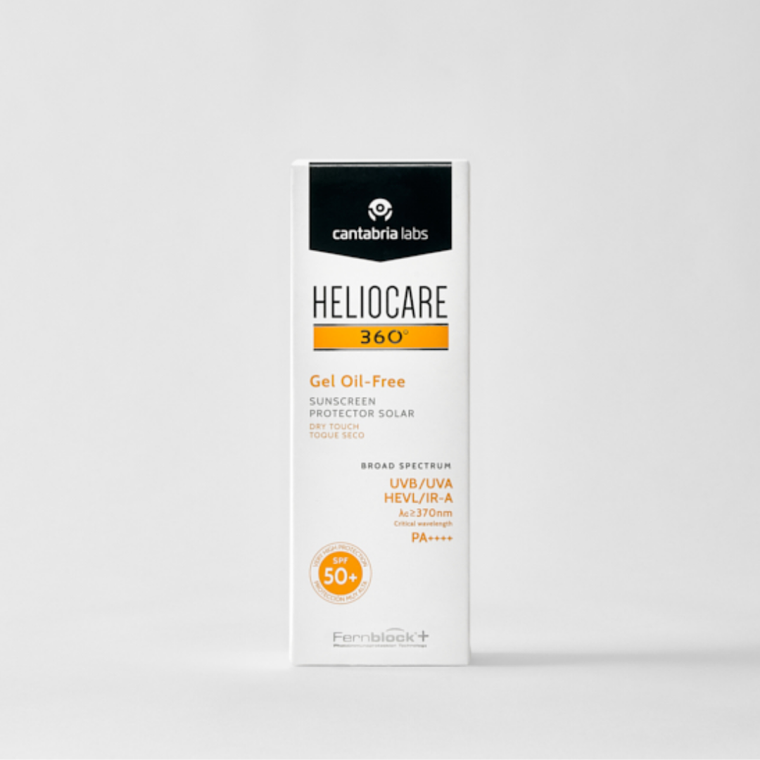 Heliocare 360° Gel Oil-Free SPF50+ – Gel solaire visage matifiant pour peaux grasses et à imperfections – Disponible sur La Para du Lac, parapharmacie en ligne N°1 en Tunisie.