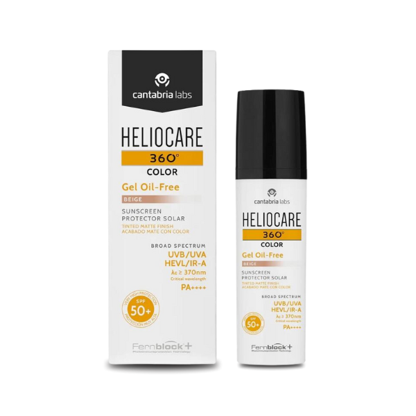 HELIOCARE Gel Oil Free 360 trois teintes – protection solaire teintée, gel non gras, peau mixte à grasse – parapharmacie Tunisie LaparaDuLac