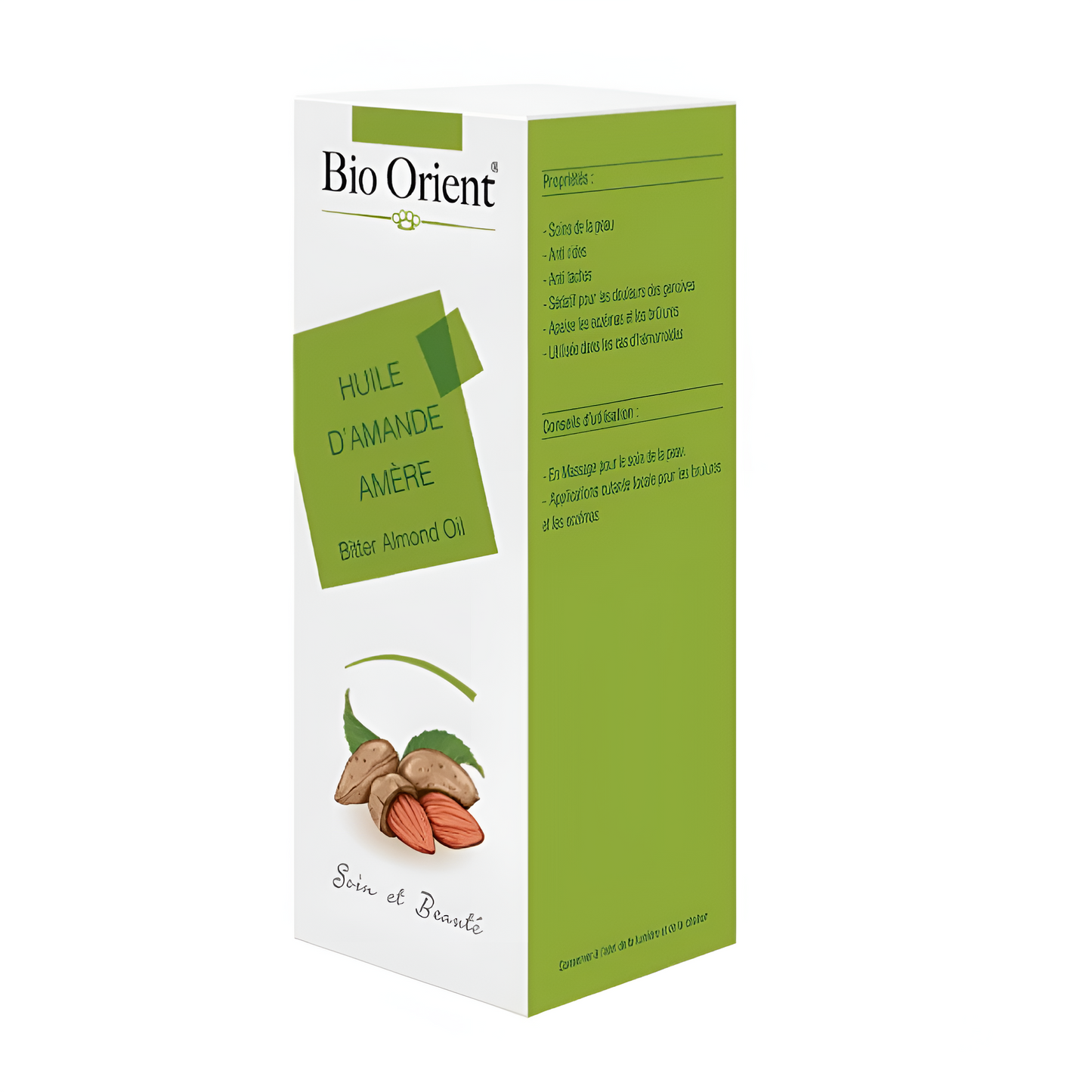 Huile végétale d’amande amère Bio Orient – soin peau et cheveux – 10ml ou 90ml