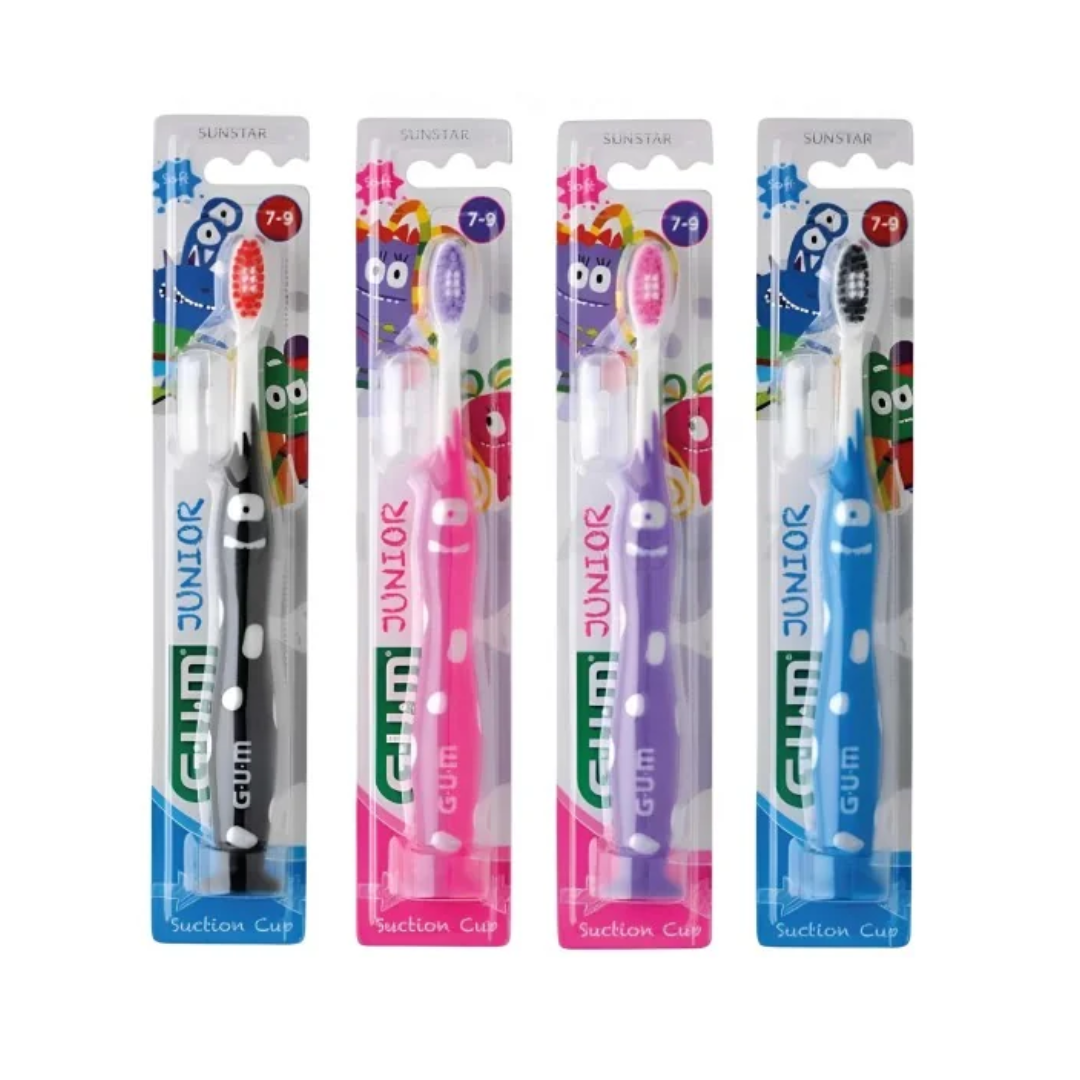 Brosse à dents GUM Junior 7-9 ans, laparadulac.com, parapharmacie Tunisie, confort enfants, dents permanentes, hygiène bucco-dentaire ludique