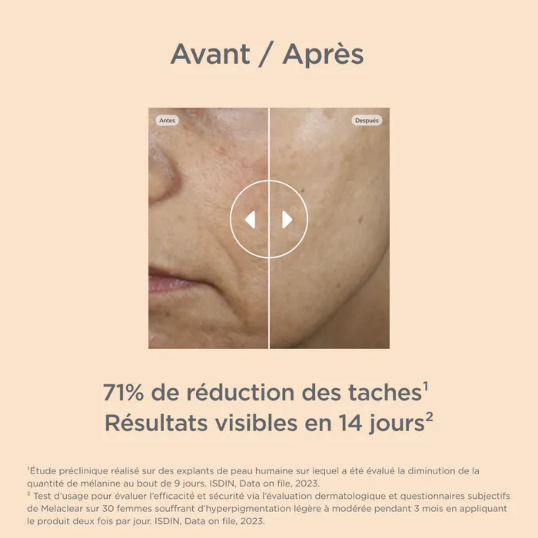 ISDIN ISDINCEUTICS - MELACLEAR SERUM ANTI TACHES 30ML – Disponible sur laparadulac.com – Laparadulac Parapharmacie Tunisie.