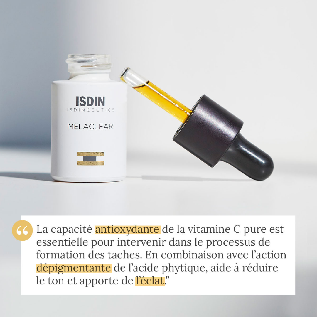 ISDIN Melaclear sérum correcteur unifiant 15ml – Disponible sur laparadulac.com – Laparadulac Parapharmacie Tunisie.