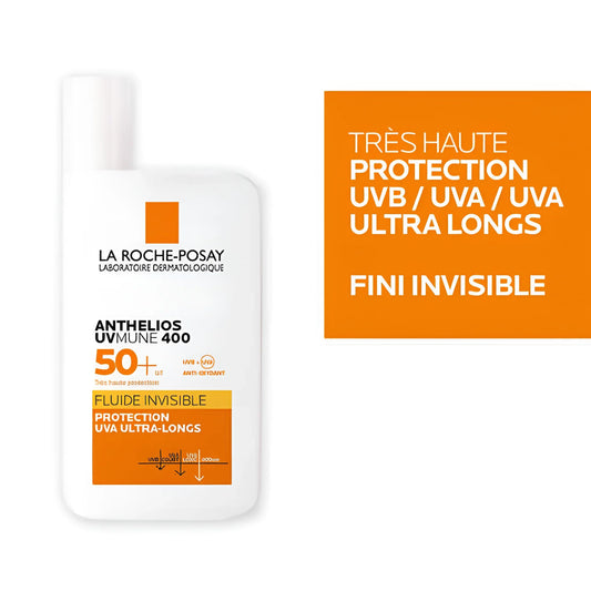 LA ROCHE POSAY ANTHELIOS UVmune 400 Crème Solaire Fluide Invisible SPF50+ Tunisie original authentique - parapharmacie en ligne La Para Du Lac