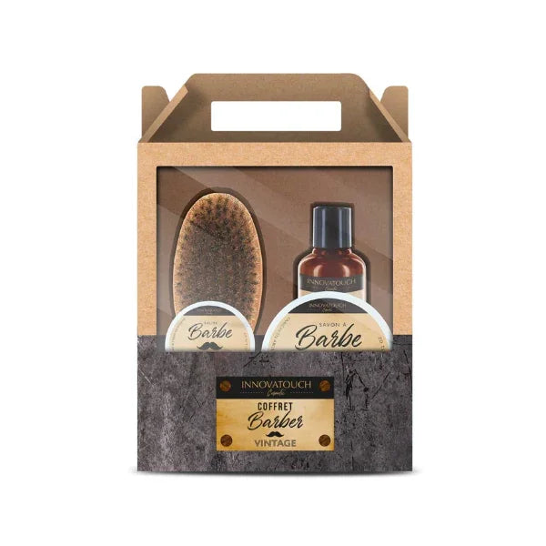 INNOVATOUCH COFFRET VINTAGE BARBE 4 ARTICLES Tunisie original authentique - parapharmacie en ligne La Para Du Lac