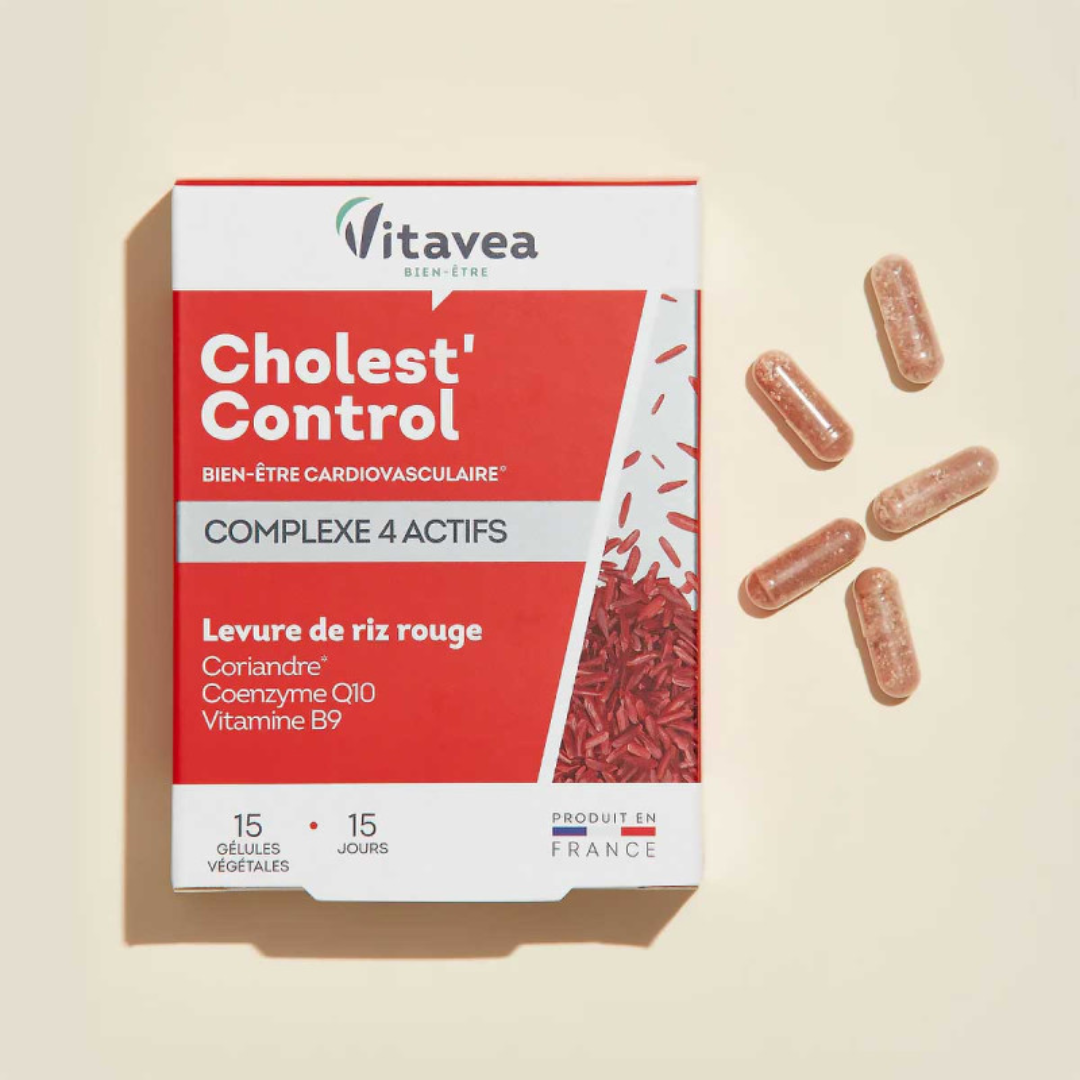Complément cholestérol Vitavea à la levure de riz rouge – parapharmacie Tunisie sur laparadulac.com – bien-être cardiaque naturel