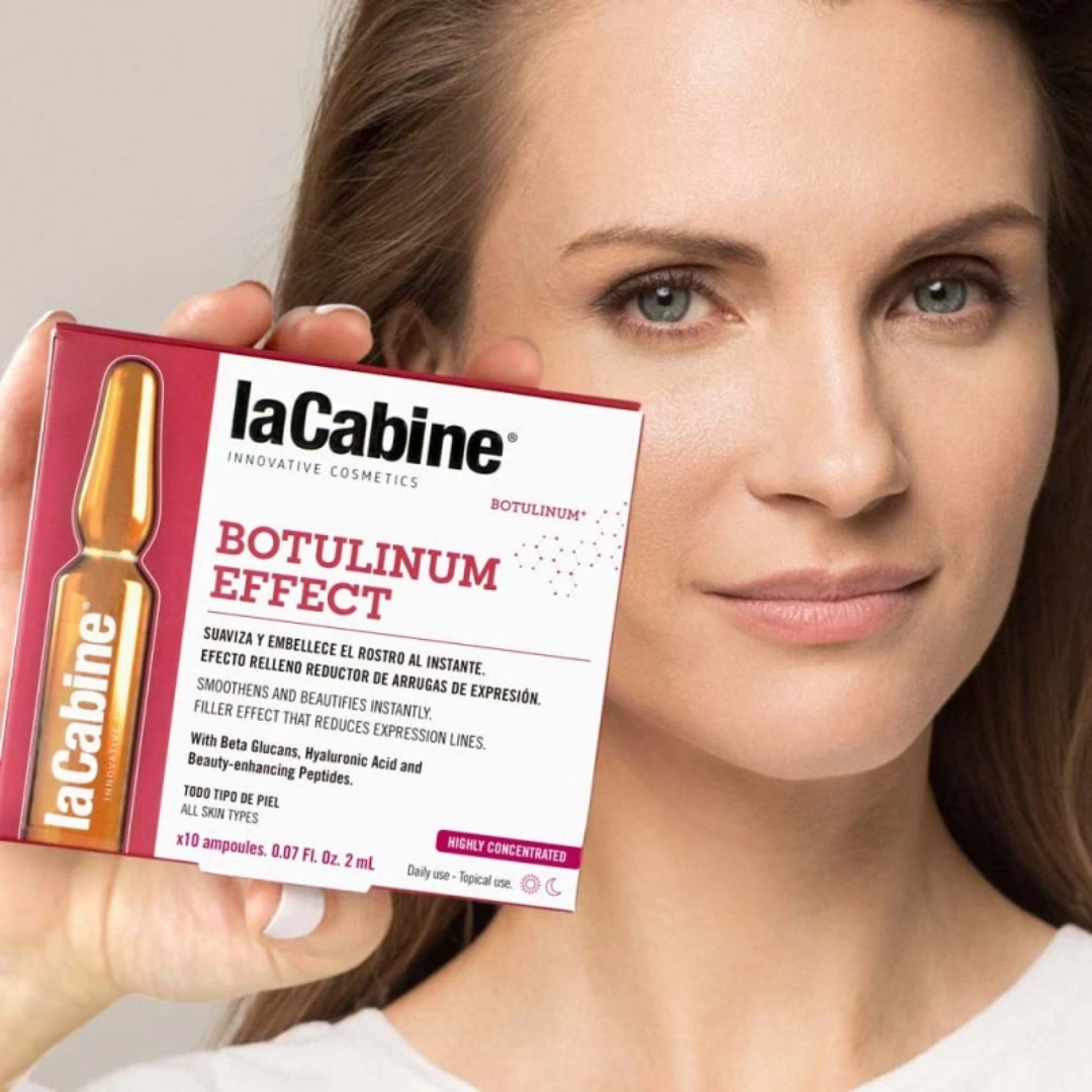 La Cabine Botulinum Effect – Ampoules lissantes anti-rides – Soin visage Botox-like disponible en Tunisie sur laparadulac.com.