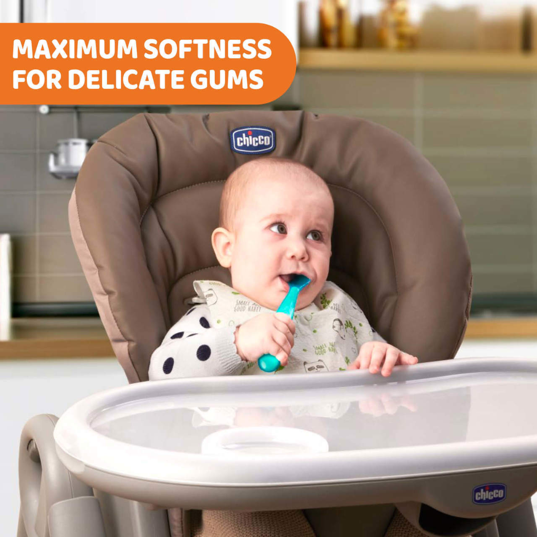 Cuillères bébé Chicco silicone garçon 6m+ – sur laparadulac.com parapharmacie Tunisie