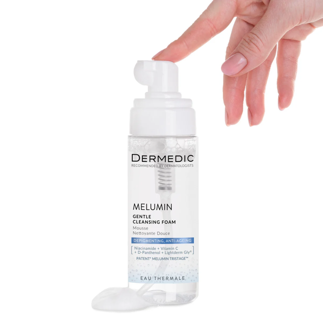 Mousse nettoyante Dermedic Melumin anti-tache visage, en vente sur laparadulac.com, parapharmacie Tunisie.