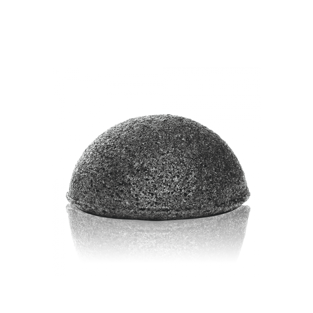 Éponge Konjac Innovatouch au charbon de bambou naturel, laparadulac.com, parapharmacie Tunisie, pour nettoyage visage et exfoliation douce