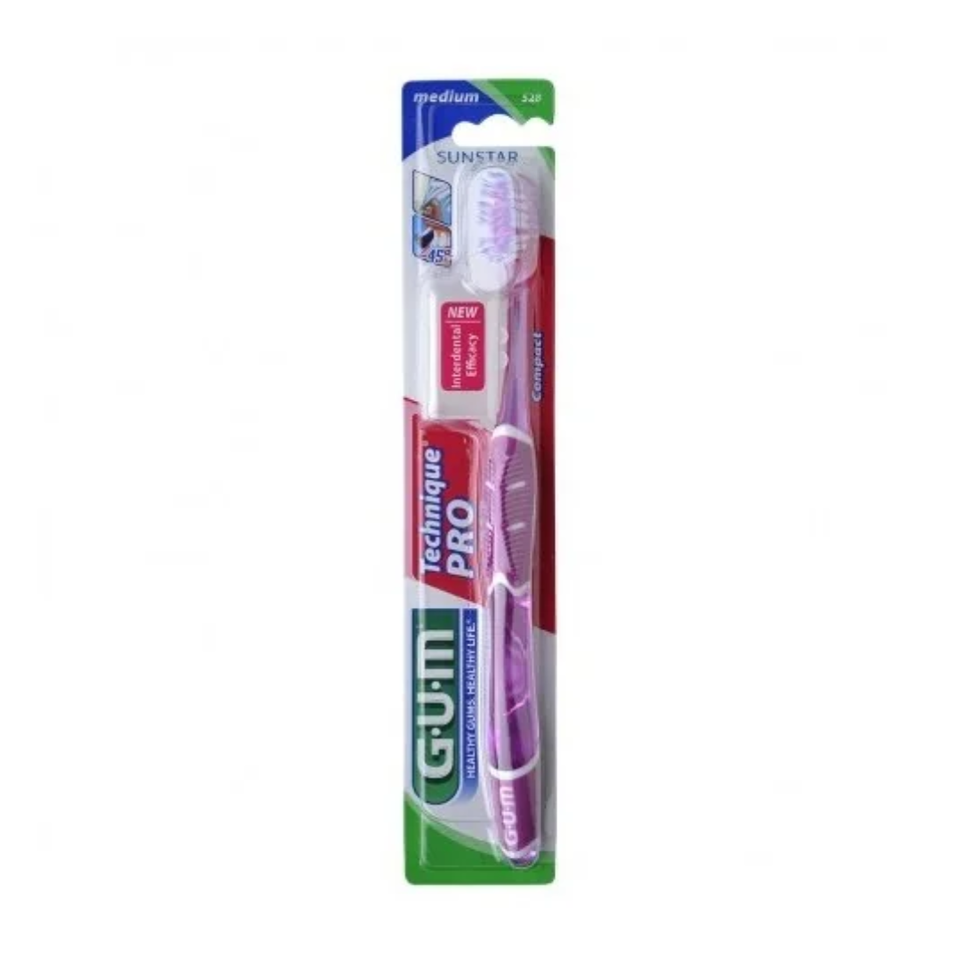Brosse à dents GUM Technique Pro Medium 528, laparadulac.com, parapharmacie Tunisie, nettoyage précis et élimination de la plaque