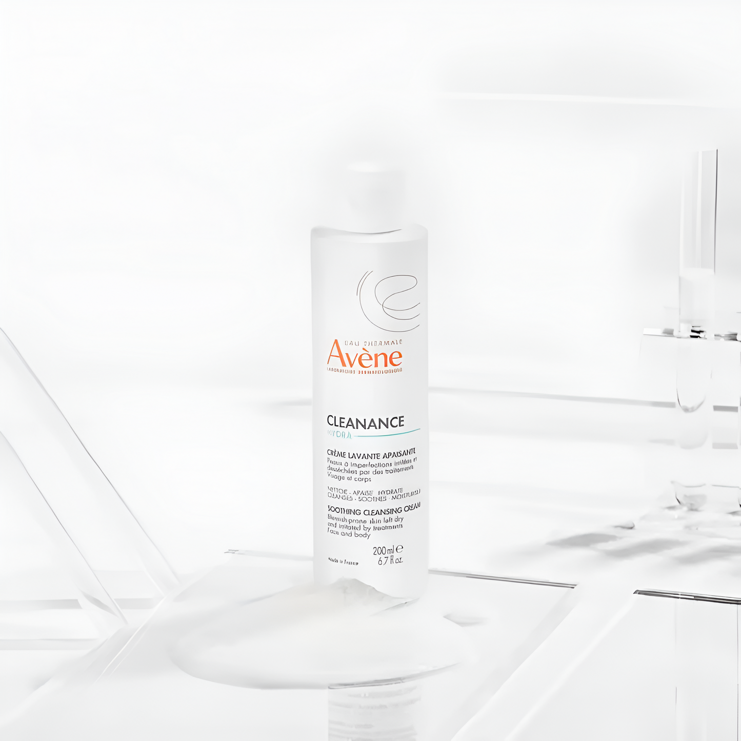 Avène Cleanance HYDRA Crème lavante apaisante 200ml pour peaux sous traitement acnéique – disponible sur laparadulac.com