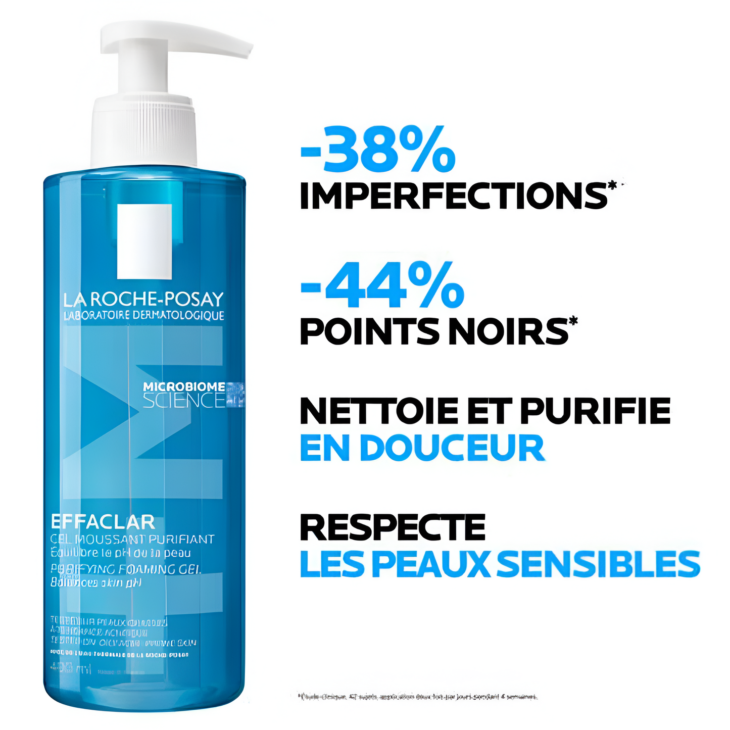 La Roche-Posay Effaclar Gel Moussant Purifiant – Soin visage acné Tunisie – Disponible sur laparadulac.com