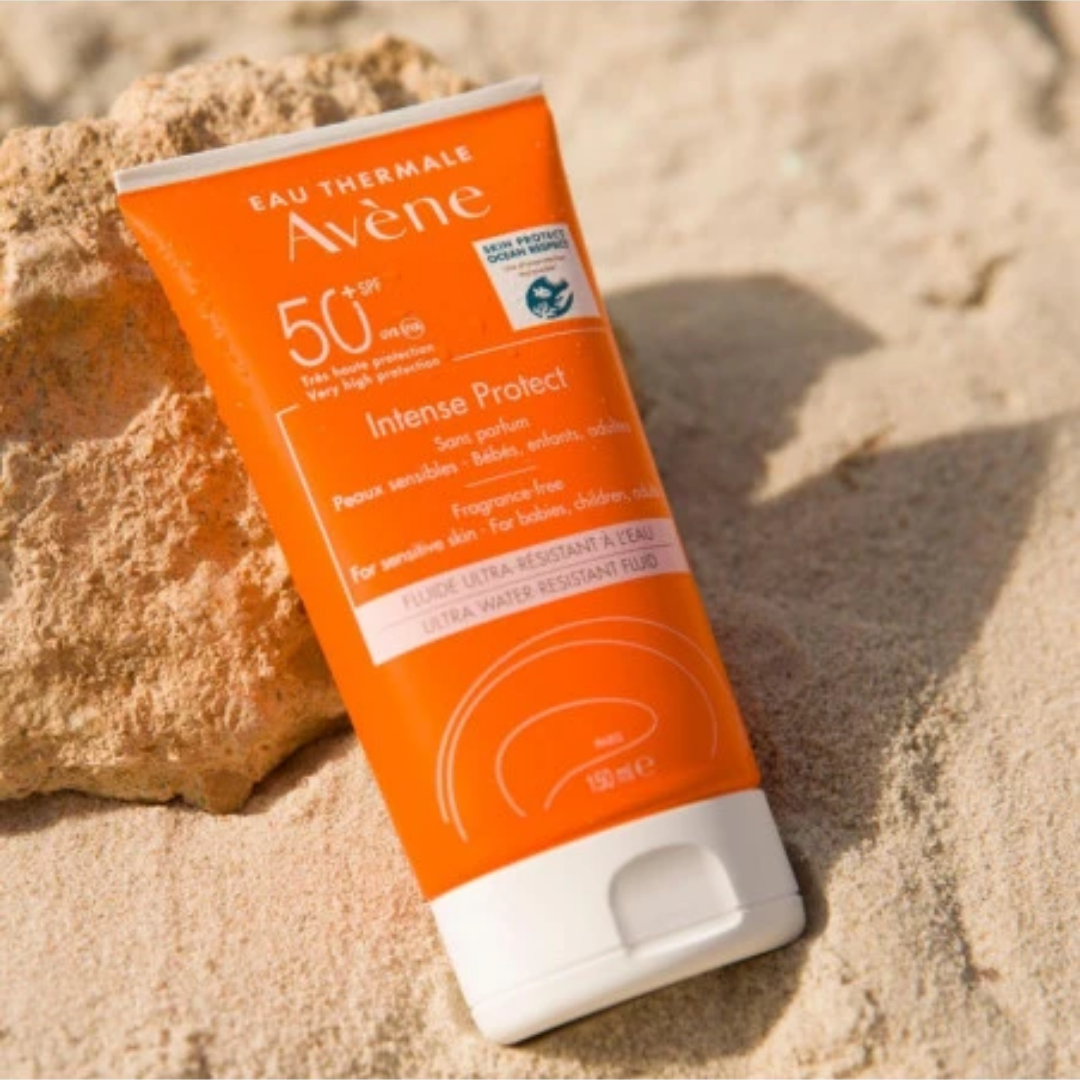 Avène Intense Protect 50+ 150 ml – soin solaire SPF50+ ultra‑large spectre, invisible, familial – laparadulac.com, parapharmacie Tunisie