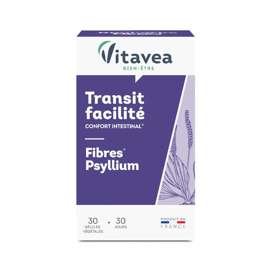 Gélules Vitavea Transit Facilité – parapharmacie Tunisie sur laparadulac.com – psyllium naturel pour digestion saine et confort intestinal