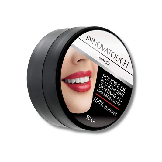 Poudre blanchissante dentaire Innovatouch au charbon actif 100% naturelle, laparadulac.com, parapharmacie Tunisie, pour sourire éclatant