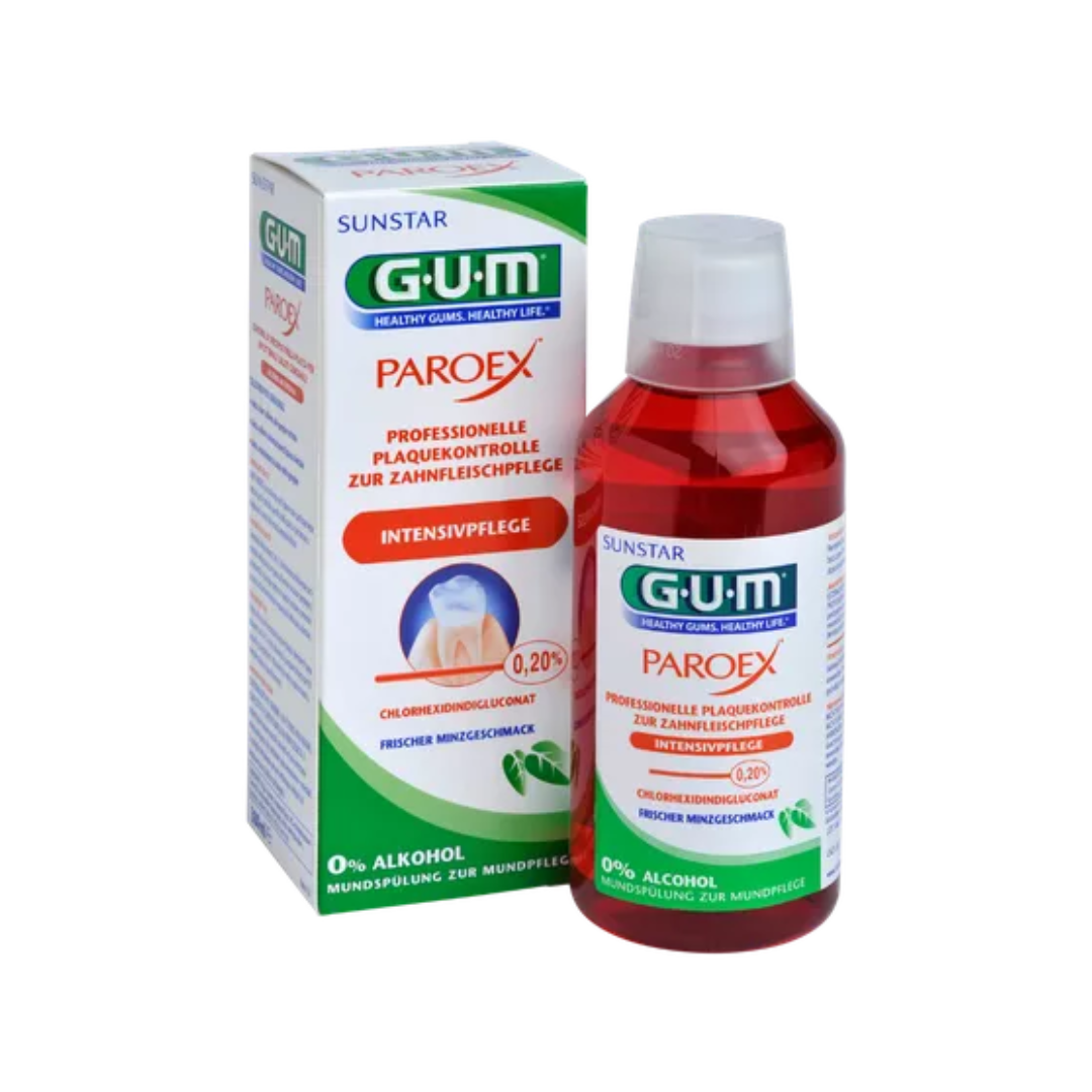 Bain de bouche GUM Paroex 0.20% pour gingivite. Livraison rapide Tunisie sur laparadulac.com. Achetez en ligne sur votre parapharmacie préférée.
