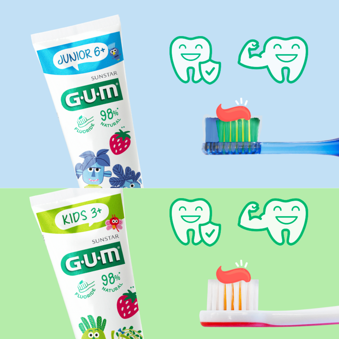 GUM Junior Gel Dentifrice 6+ 50ml disponible sur laparadulac.com, parapharmacie Tunisie pour enfants à la recherche d’un soin dentaire adapté