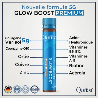 QURIOS Collagene Glow Boost 28 Shots Tunisie original authentique - parapharmacie en ligne La Para Du Lac