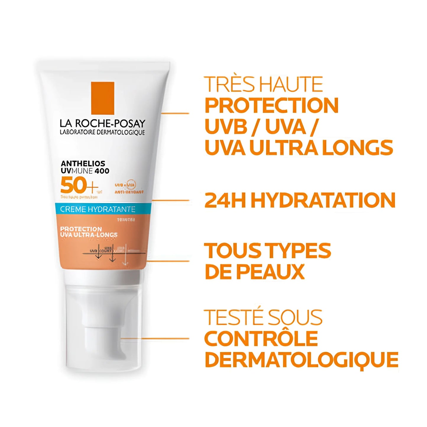 LA ROCHE POSAY ANTHELIOS UVmune 400 Crème Solaire Peau Sensible Teintée SPF50+ Tunisie original authentique - parapharmacie en ligne La Para Du Lac