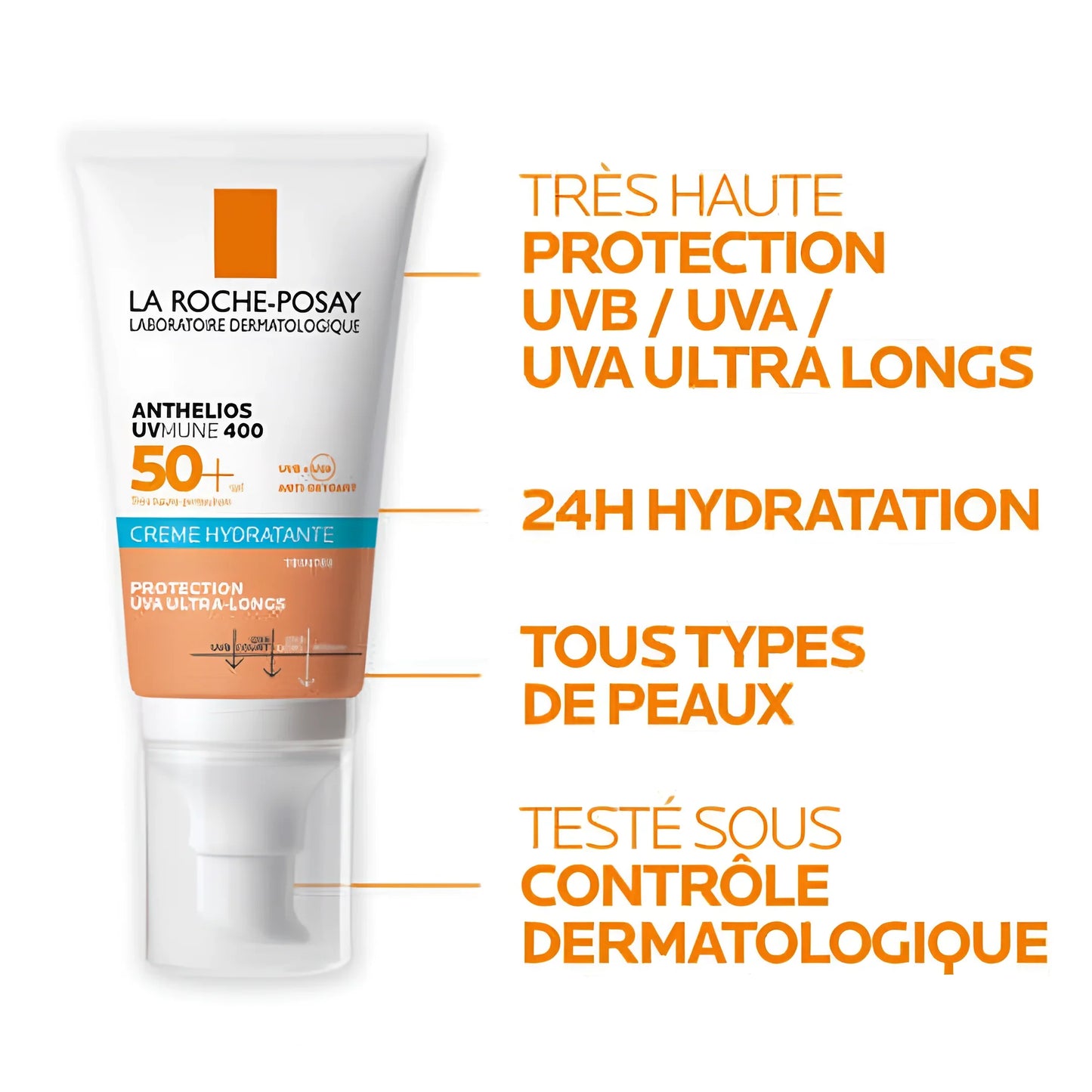 LA ROCHE POSAY ANTHELIOS SPF50+ Crème Hydra UVmune teinté Tunisie original authentique - parapharmacie en ligne La Para Du Lac