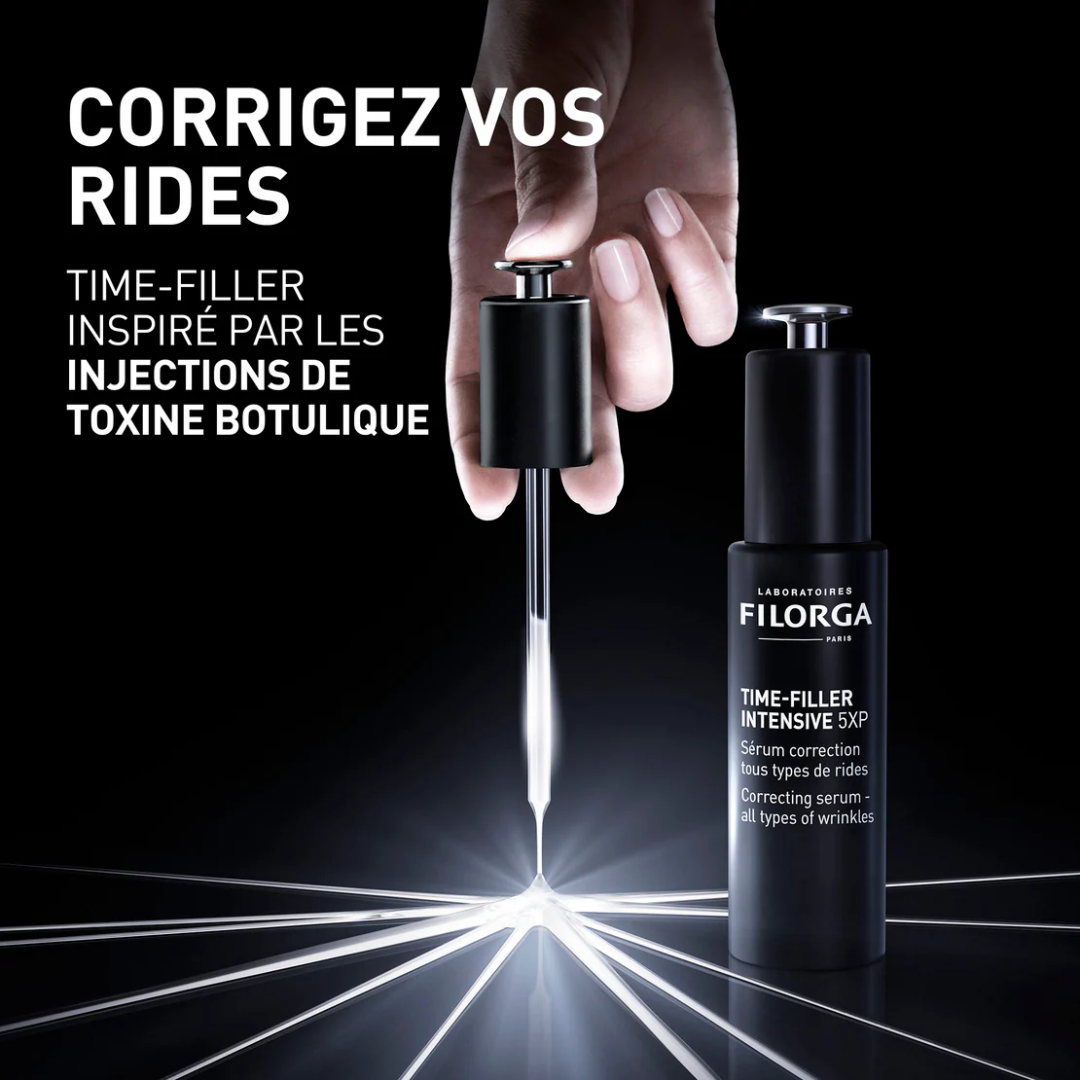 FILORGA Time-Filler Intensive 5XP Sérum Correction Tunisie – sérum visage anti-rides multi-correction, soin intensif lissant et repulpant, cosmétique française haut de gamme FILORGA, parapharmacie en ligne Tunisie Lac 2, produits FILORGA originaux pas cher Tunisie, acheter sérum Time-Filler Intensive en Tunisie sur laparadulac.com