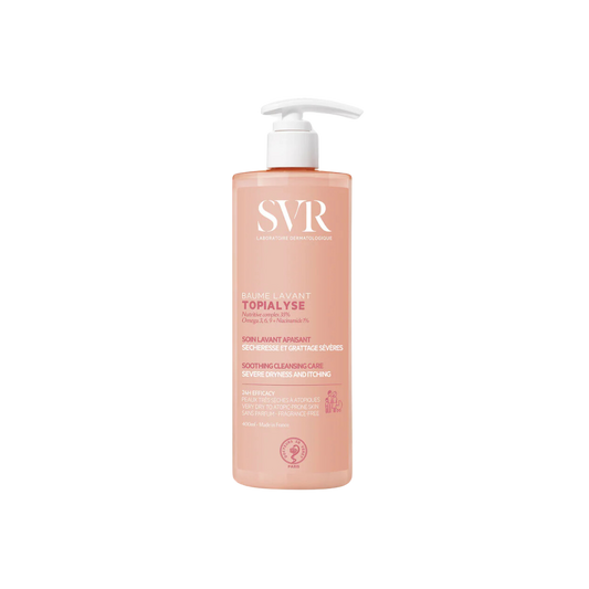 SVR Topialyse Baume Lavant – Soin lavant apaisant pour peaux sèches et atopiques – Disponible sur La Para du Lac, parapharmacie en ligne N°1 en Tunisie.