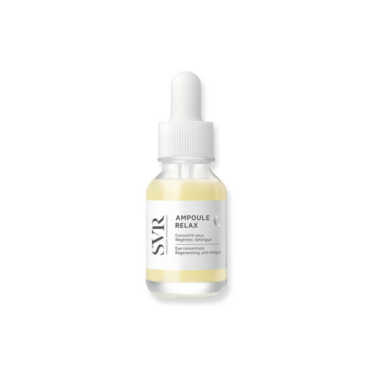 SVR Ampoule Relax Contour des Yeux – sérum anti-cernes et poches, vendu sur laparadulac.com, la meilleure parapharmacie en ligne en Tunisie.