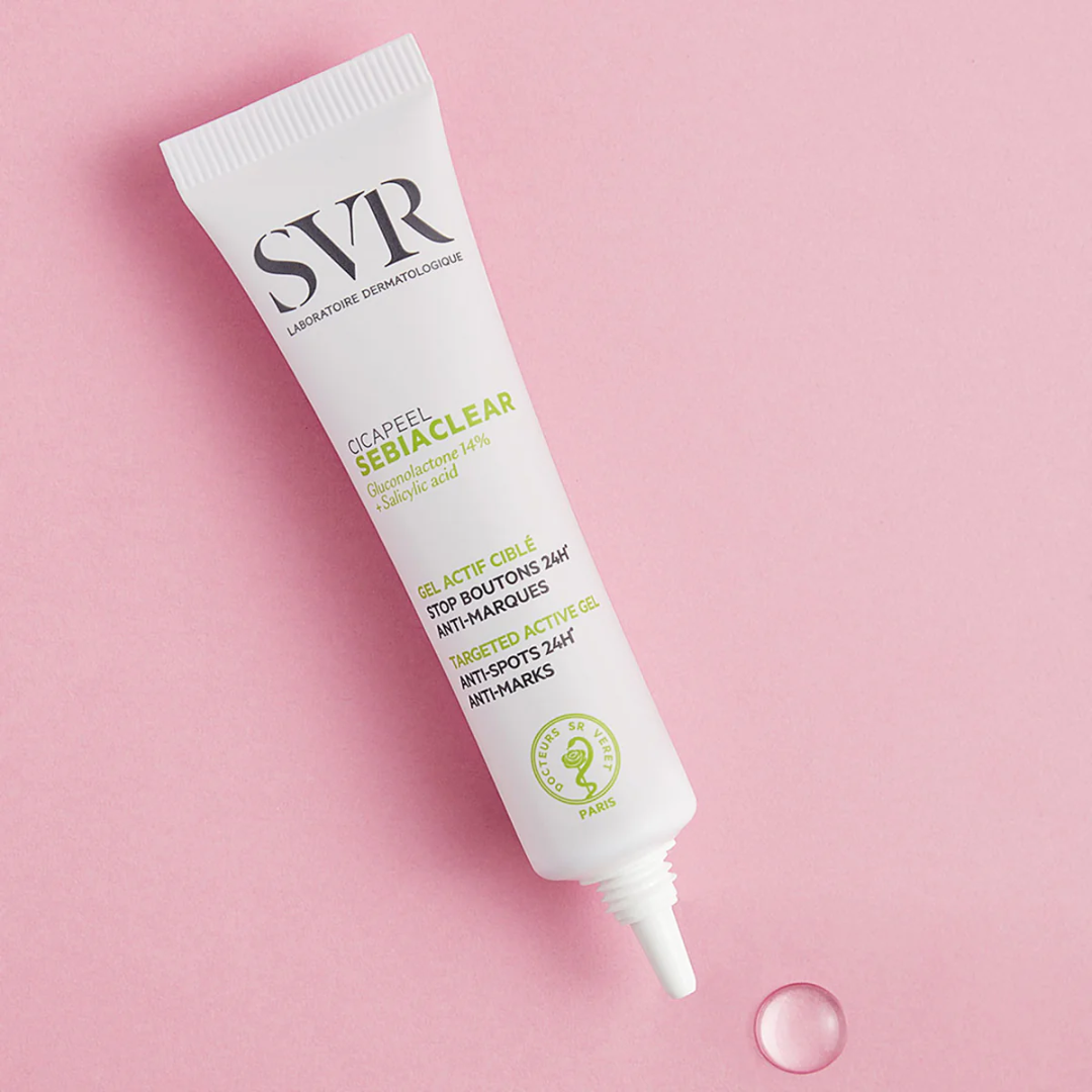 SVR SEBIACLEAR Cicapeel Gel Actif 15 ml – soin local anti-boutons et imperfections, disponible sur laparadulac.com, parapharmacie en ligne en Tunisie.