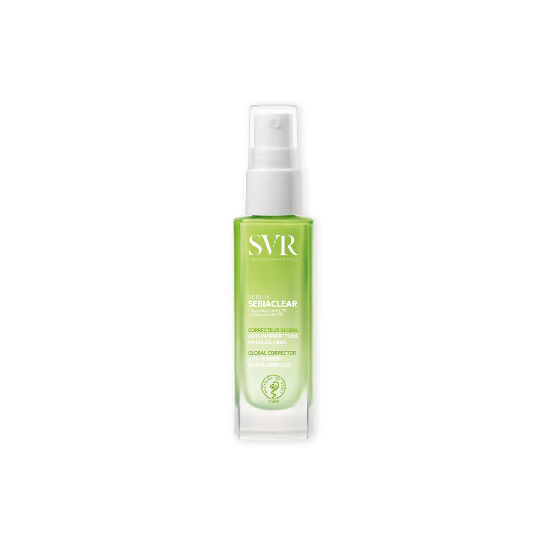 SVR SEBIACLEAR Sérum | Anti-Imperfections, Anti-Marques & Anti-Rides
Corrigez les boutons, points noirs et marques tout en luttant contre les premiers signes de l’âge avec SVR SEBIACLEAR Sérum. Enrichi en niacinamide 14%, acide salicylique et zinc, il purifie, affine le grain de peau et réduit l’excès de sébum sans dessécher. Idéal pour les peaux adultes à tendance acnéique.
🛒 Disponible sur laparadulac.com, votre parapharmacie en Tunisie au meilleur prix ! 🚀